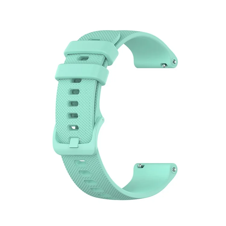 Armband for Polar Ignite / Garmin Vivomove 3 / vivoactive 5 / Active 5 , 20mm Grid Texture Silicone Watch Strap - Cyan