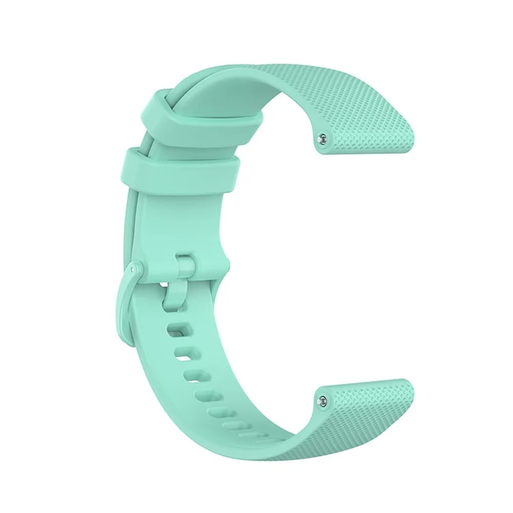 Armband for Polar Ignite / Garmin Vivomove 3 / vivoactive 5 / Active 5 , 20mm Grid Texture Silicone Watch Strap - Cyan