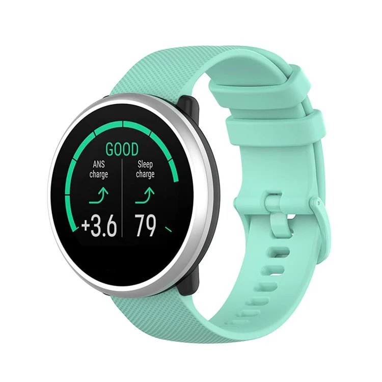 Armband for Polar Ignite / Garmin Vivomove 3 / vivoactive 5 / Active 5 , 20mm Grid Texture Silicone Watch Strap - Cyan