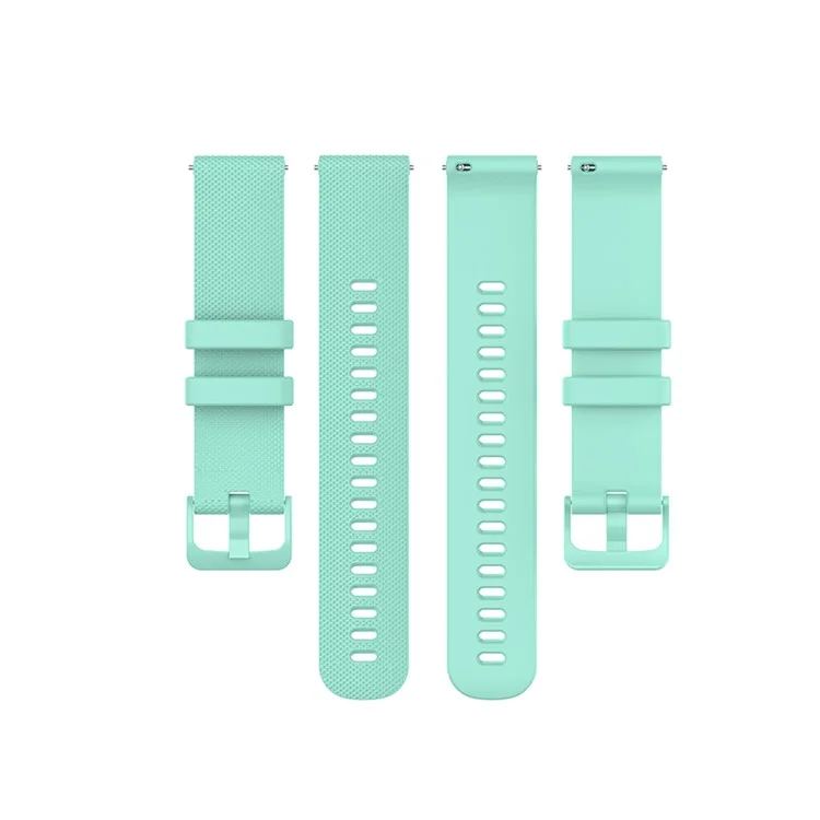 Armband for Polar Ignite / Garmin Vivomove 3 / vivoactive 5 / Active 5 , 20mm Grid Texture Silicone Watch Strap - Cyan