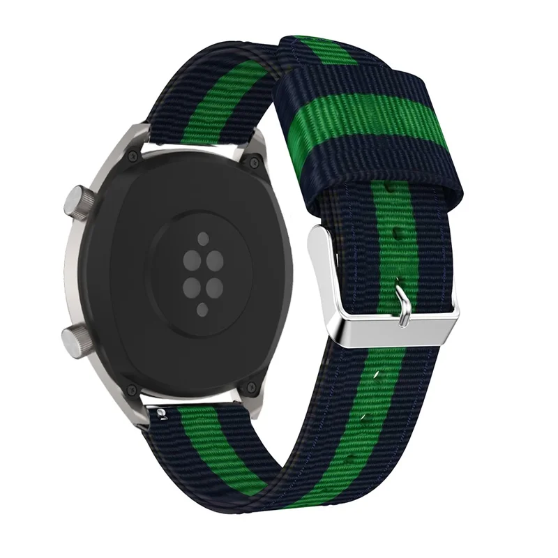 22mm Nylon Smart Watch Wrist Strap for Huawei Watch GT2e GT2 46mm - Dark Blue/Green