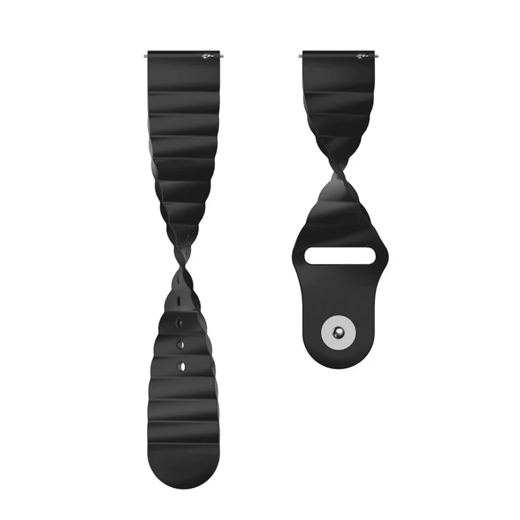 22mm Silicone Multi-hole Silicone Smart Watch Strap for Huawei Watch GT2e/GT2 46mm - Black