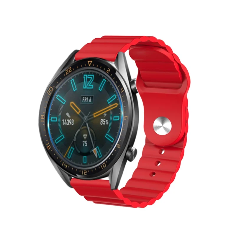 22mm Silicone Multi-hole Silicone Smart Watch Strap for Huawei Watch GT2e/GT2 46mm - Red
