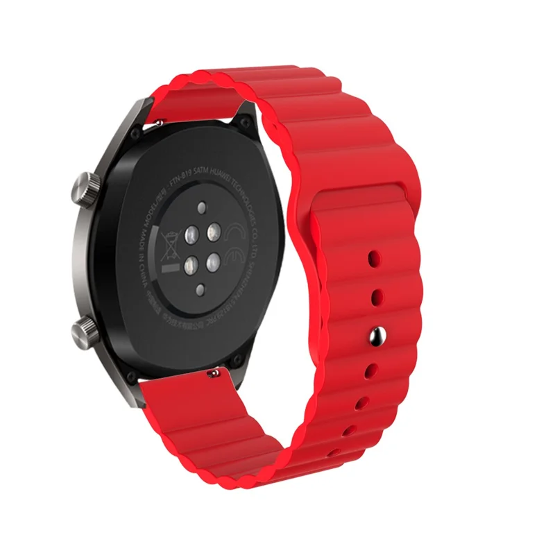 22mm Silicone Multi-hole Silicone Smart Watch Strap for Huawei Watch GT2e/GT2 46mm - Red