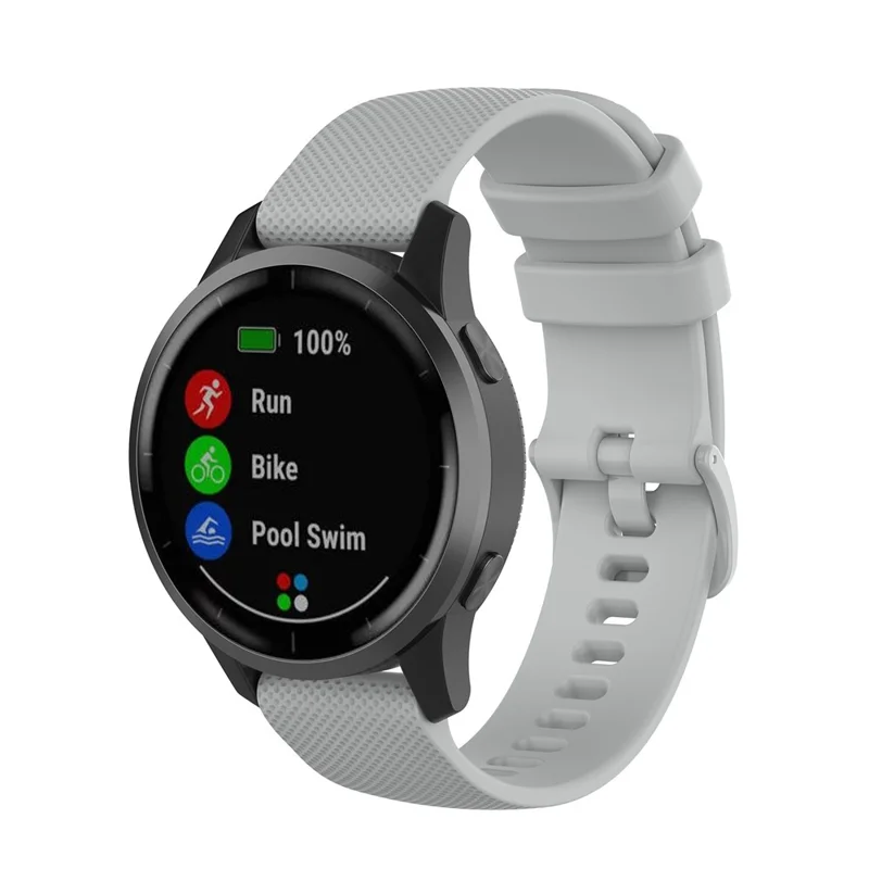 22 mm silikonowy pasek zamienny do inteligentnych zegarków Garmin Vivoactive 4 – szary