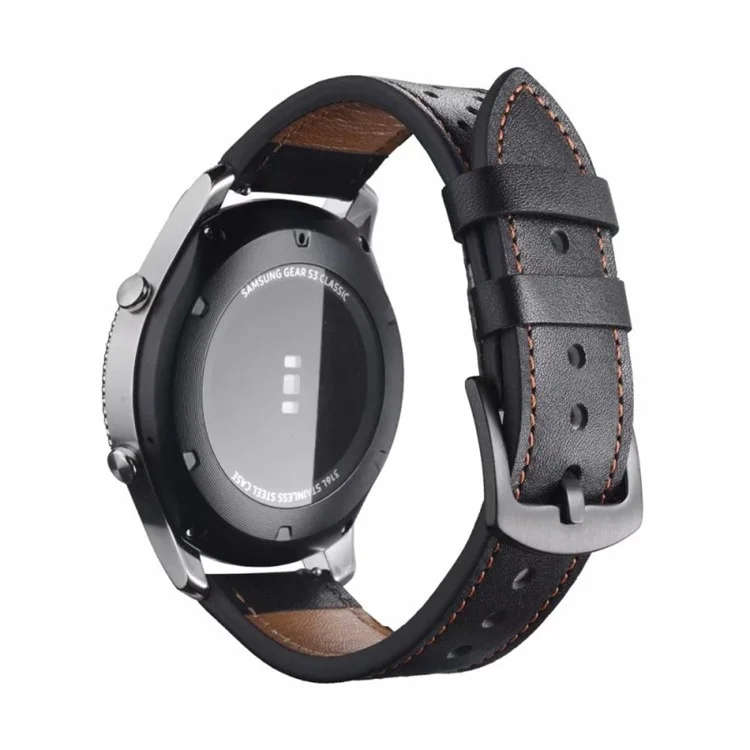 22 mm Candina leather watch band for Huawei Watch Gt2e/gt2 46mm - Black