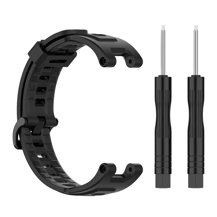 Silicone Watch Band Wrist Strap for Huami Amazfit T-Rex / Amazfit T-Rex Pro - Black