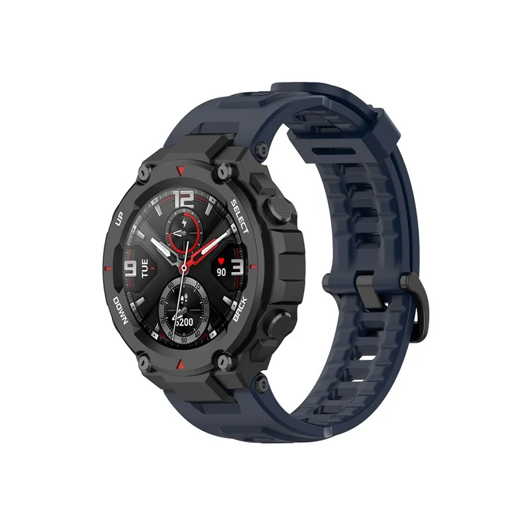 Cinturino in silicone per orologio da polso per Huami Amazfit T-Rex / Amazfit T-Rex Pro - Blu Navy