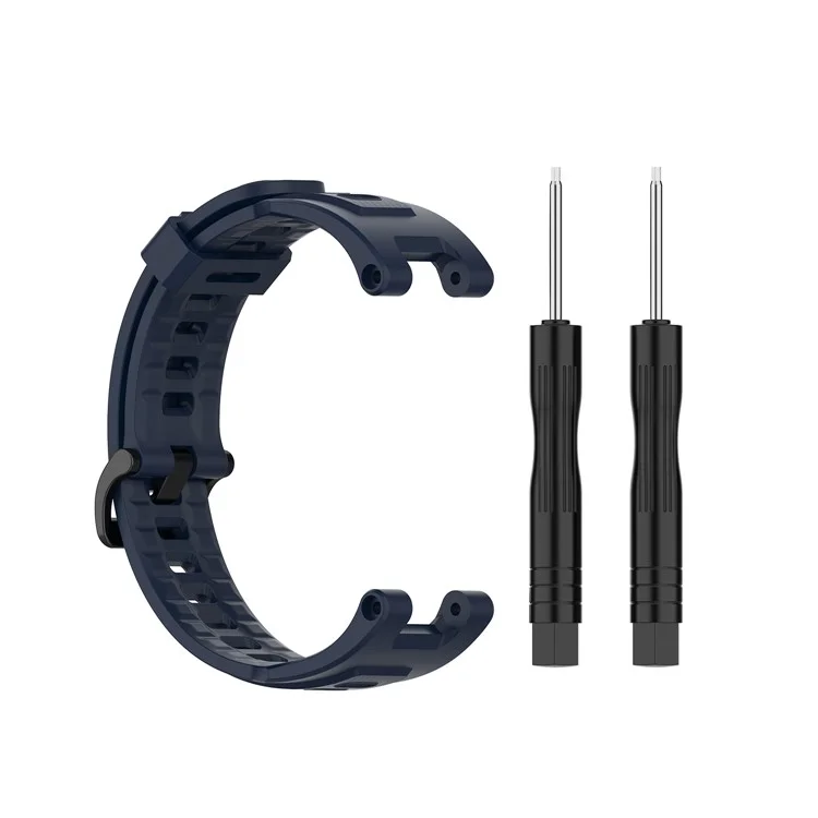Cinturino in silicone per orologio da polso per Huami Amazfit T-Rex / Amazfit T-Rex Pro - Blu Navy
