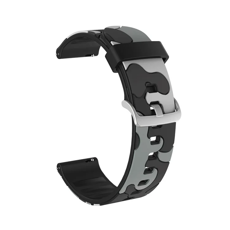 Camouflage de 20mm Skin Silicone Flexible Selp Strap For Huami Amazfit Watch Youth Version/GT2 42mm - Cinza