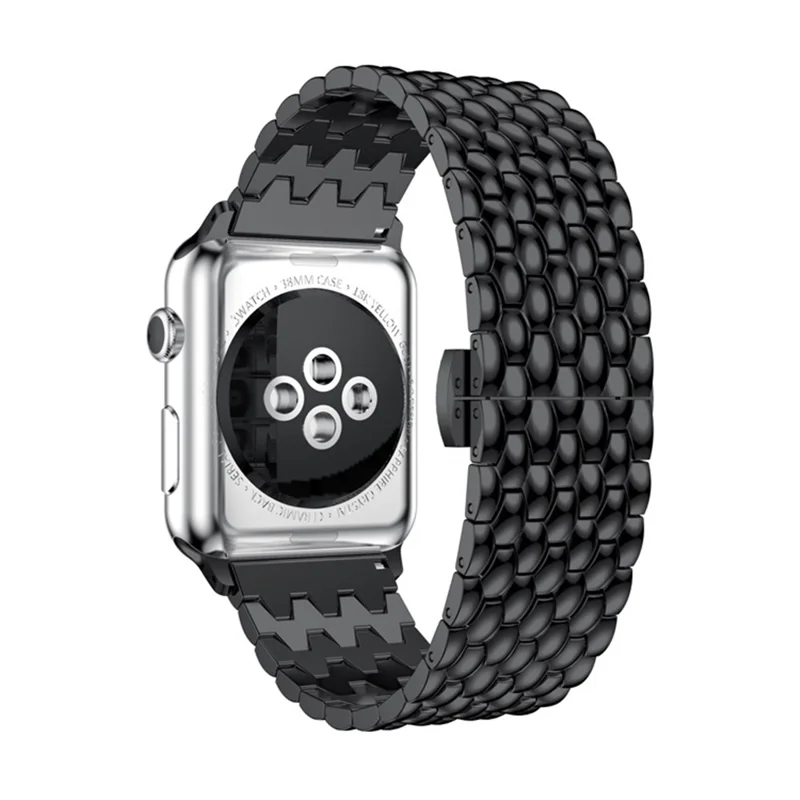 Aluminum Alloy Watch Band Strap for Apple Watch Series 11 10 42mm / 9 8 7 41mm / SE3 SE2 SE 6 5 4 40mm / 3 2 1 38mm - Black