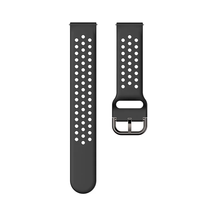 Relógio de Silicone de 20 mm Substituição de Relógio de Relógio Inteligente Banda Strap Para Huawei GT2 42mm Relógio Inteligente / Huami Amazfit Watch Youth Edition - Preto