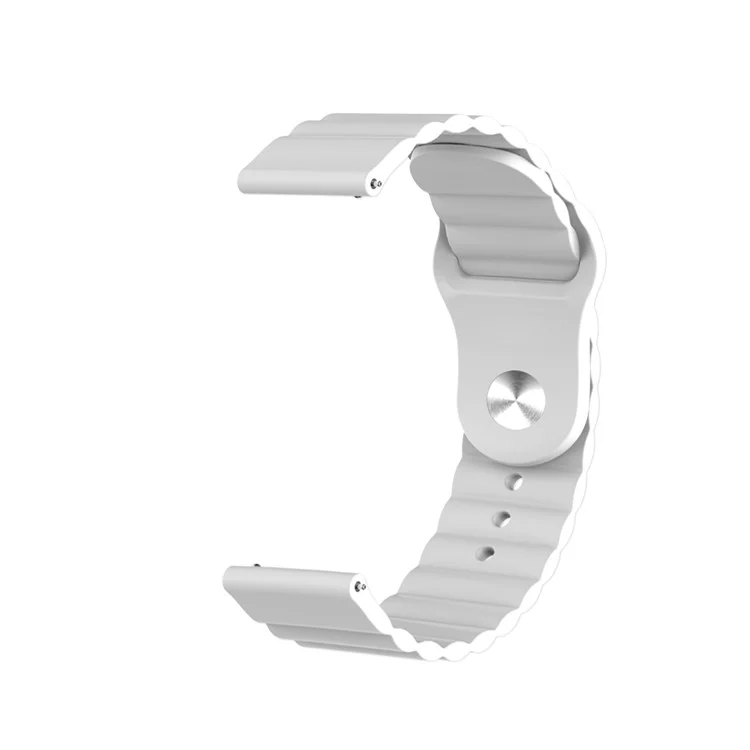 20-mm-Silikonarmband für Smartwatch als Ersatz für Huawei Watch GT2 42 mm/Huami Amazfit Watch Youth Edition - Weiß