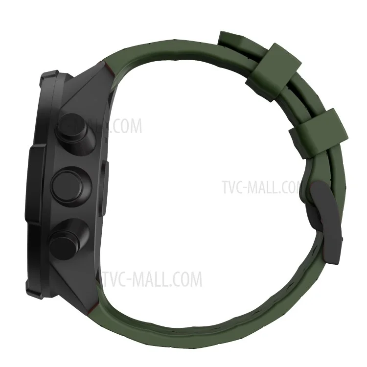 Cinturino In Sostituzione Intelligente Orologio Romboidale Grano Silicone Per Suunto 7/9/9 Baro / D5 - Verde