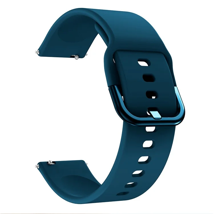 For Huami Amazfit GTS/Huawei Watch GT 2 42mm Silicone Smart Watch Band 20mm Adjustable Wrist Strap - Dark Blue
