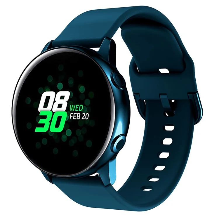 For Huami Amazfit GTS/Huawei Watch GT 2 42mm Silicone Smart Watch Band 20mm Adjustable Wrist Strap - Dark Blue