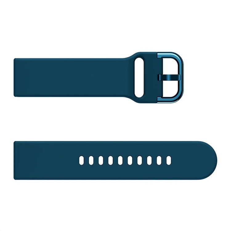 For Huami Amazfit GTS/Huawei Watch GT 2 42mm Silicone Smart Watch Band 20mm Adjustable Wrist Strap - Dark Blue