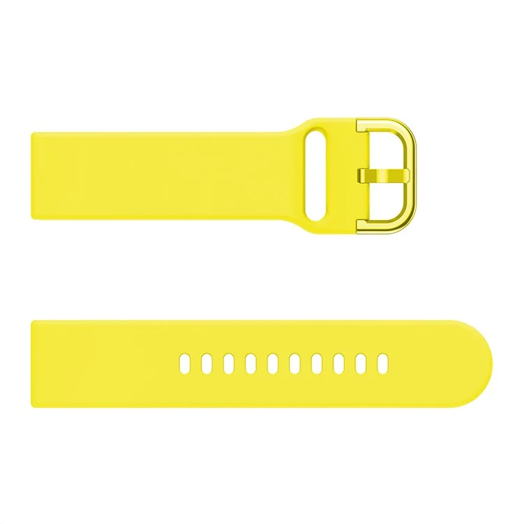 20mm Silicone Smart Watch Band Adjustable Wrist Strap Replacement for Huami GTS/Huawei Watch GT2 42MM - Yellow