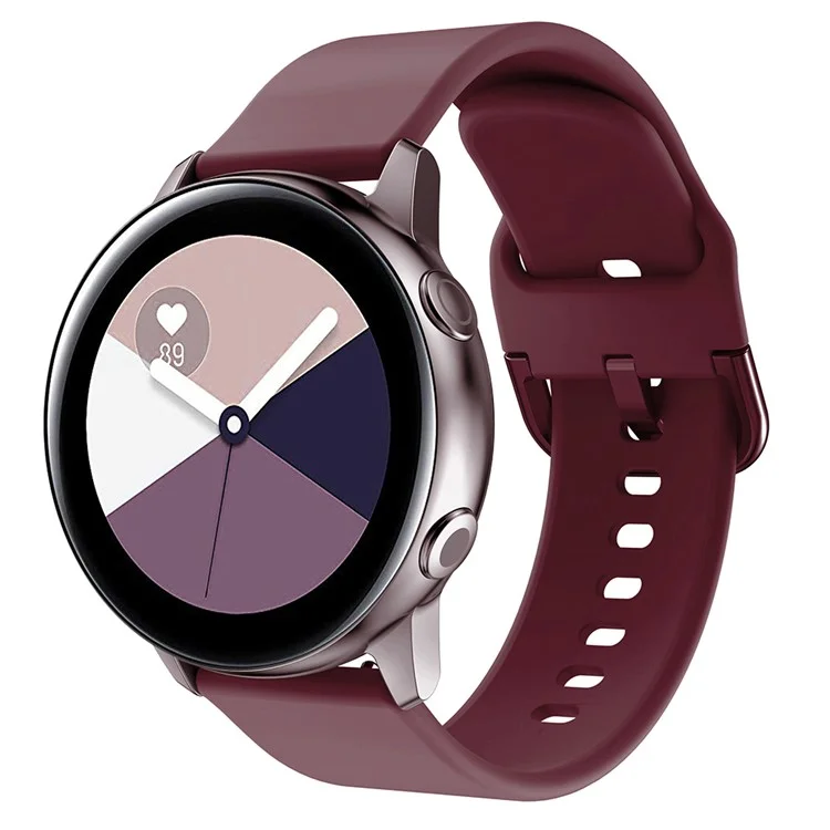 22mm Silicone Smart Watch Strap Pin Buckle Adjustable Watchband Replacement for Huawei Watch GT2e / GT / GT2 46MM - Wine Red