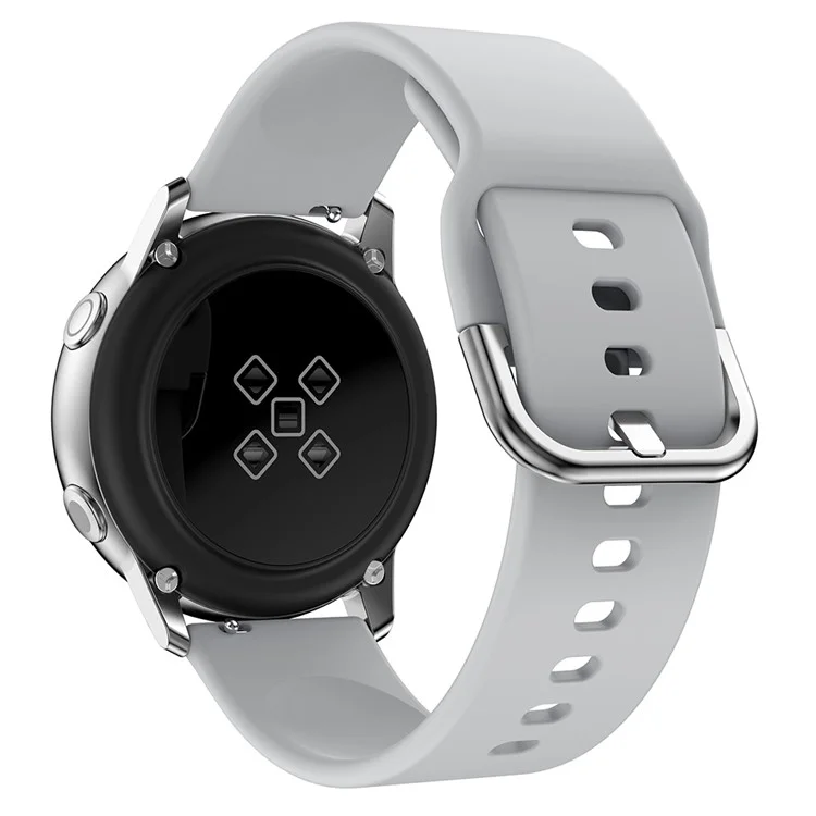 22mm Silicone Smart Watch Strap Pin Buckle Adjustable Watchband Replacement for Huawei Watch GT2e / GT / GT2 46MM - Grey