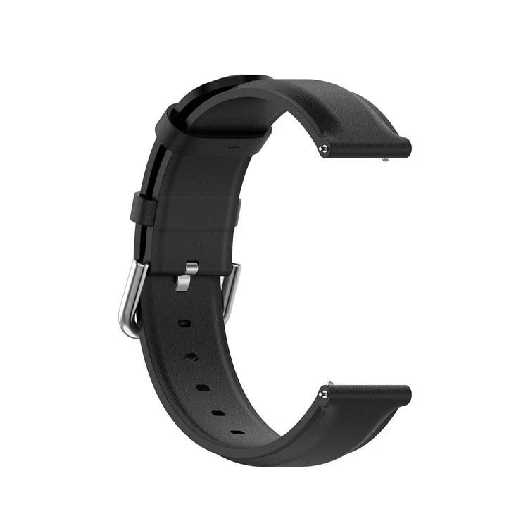 Banda de Relógio de Couro Genuíno de 22 mm Para Samsung Galaxy Watch 46mm/Gear S3/Huawei Relógio GT 2e/gt 42mm, 46mm/GT2 46mm/Huawei Relógio 3/relógio 3 Pro, Relógio Inteligente Soltagem de Cinta - Preto