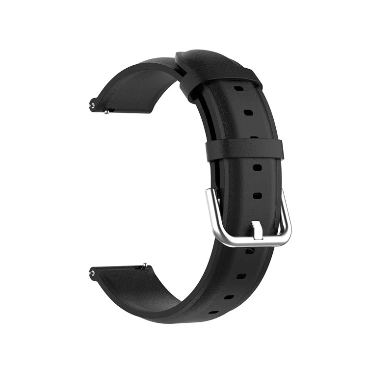 Banda de Relógio de Couro Genuíno de 22 mm Para Samsung Galaxy Watch 46mm/Gear S3/Huawei Relógio GT 2e/gt 42mm, 46mm/GT2 46mm/Huawei Relógio 3/relógio 3 Pro, Relógio Inteligente Soltagem de Cinta - Preto