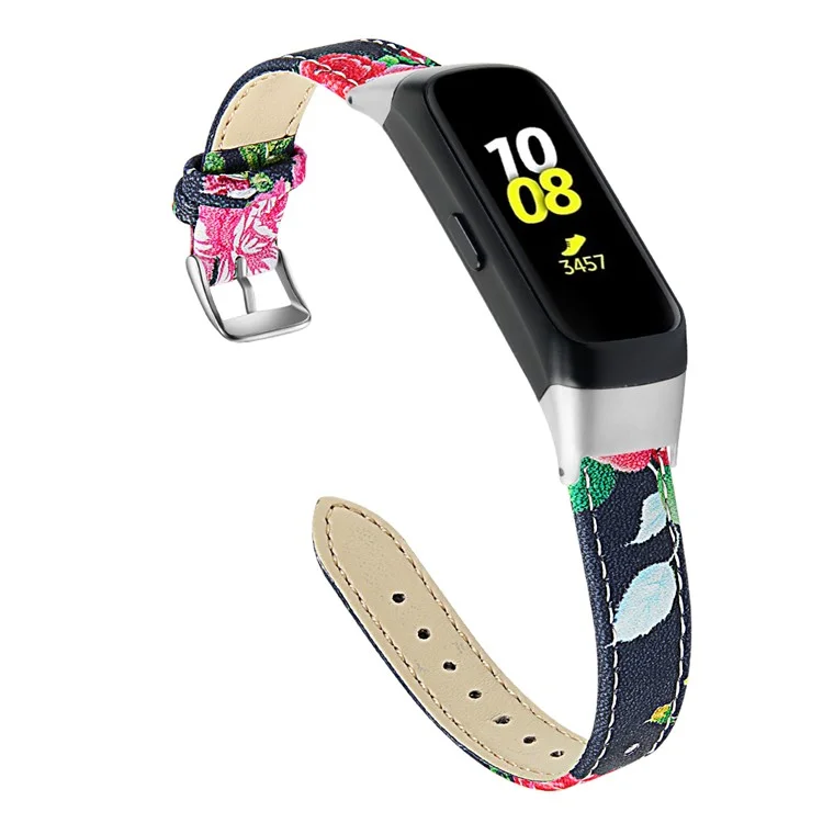 Cinta de Relógio de Couro Genuíno Para Samsung Galaxy Gear Fit Sm-r70 - Estilo A