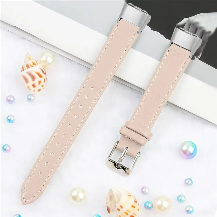 Genuine Leather Watch Strap for Samsung Galaxy Gear Fit SM-R70 - Beige