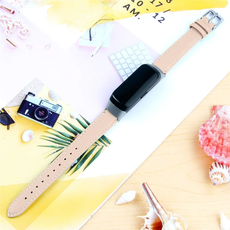 Genuine Leather Watch Strap for Samsung Galaxy Gear Fit SM-R70 - Beige