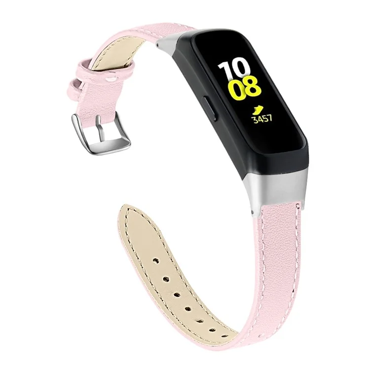 Genuine Leather Watch Strap for Samsung Galaxy Gear Fit SM-R70 - Beige