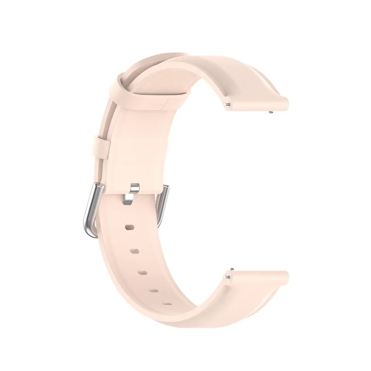 Bracelet de montre intelligent en cuir véritable de 20 mm de remplacement pour Samsung Galaxy Watch Active2 / Huawei Watch GT 3 42 mm - Rose