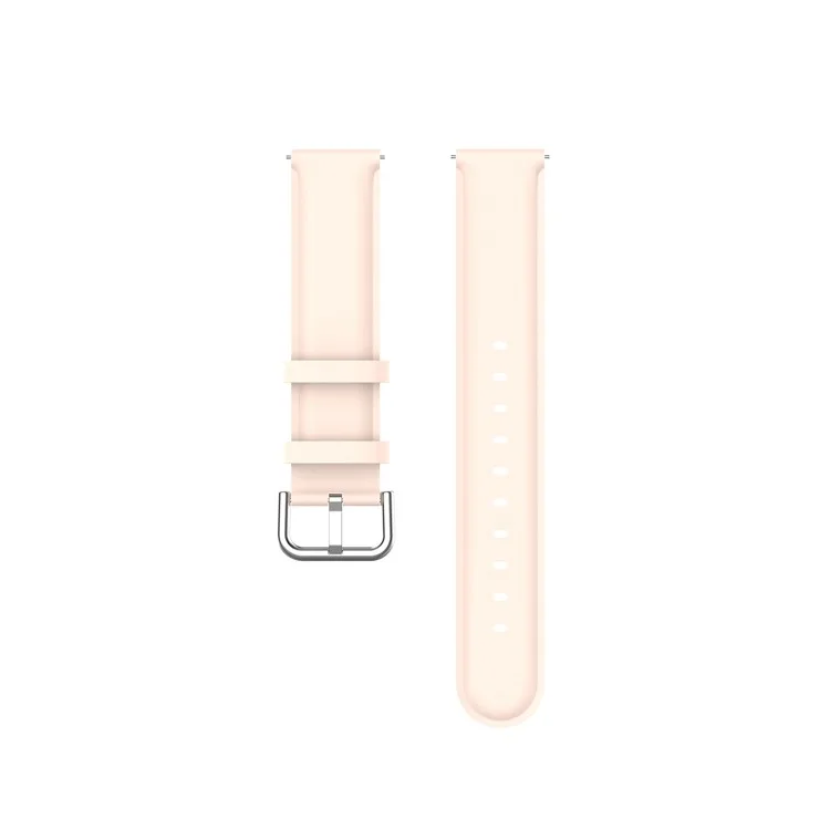 Bracelet de montre intelligent en cuir véritable de 20 mm de remplacement pour Samsung Galaxy Watch Active2 / Huawei Watch GT 3 42 mm - Rose