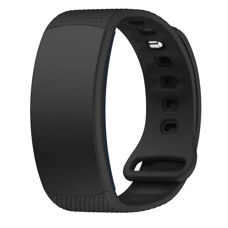 Bande de Montre en Silicone Flexible Pour Samsung Gear Fit2, Grand - le Noir