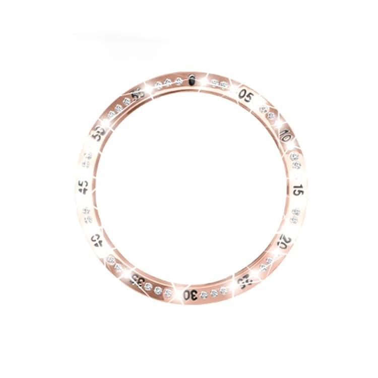 Strass -dekorindex Ring Edelstahl Uhr Watch Lünette Ring Für Samsung Galaxy Watch 46mm - Roségold