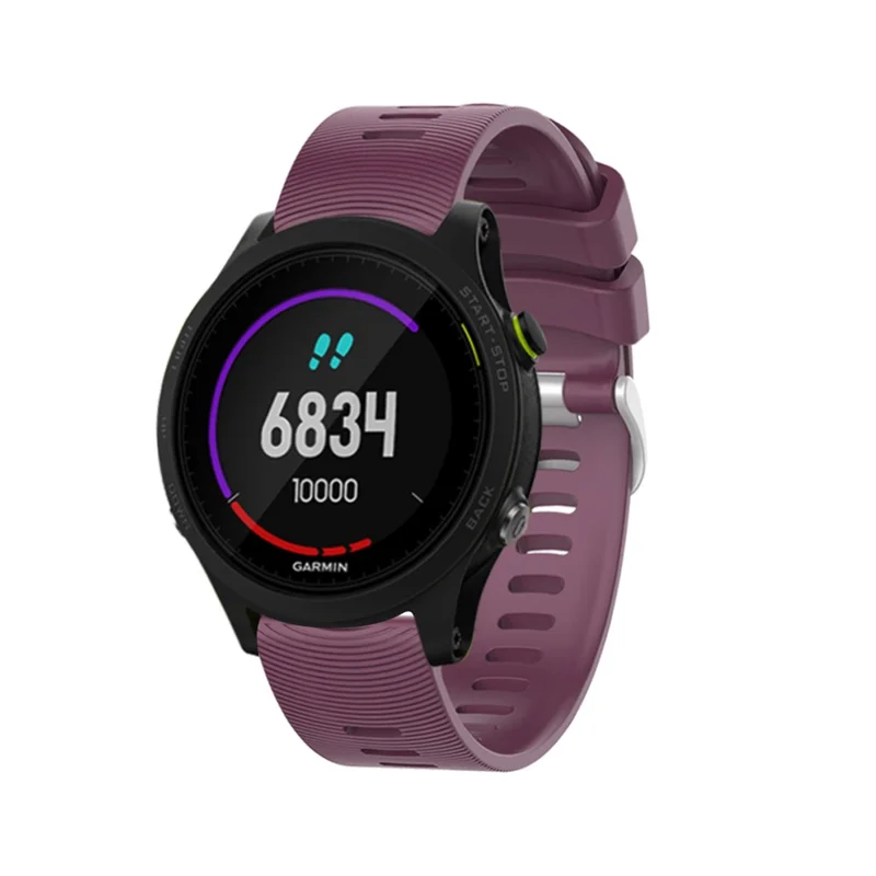 20mm Silicone Smart Watch Replacement Strap for Garmin Forerunner 245 - Dark Purple