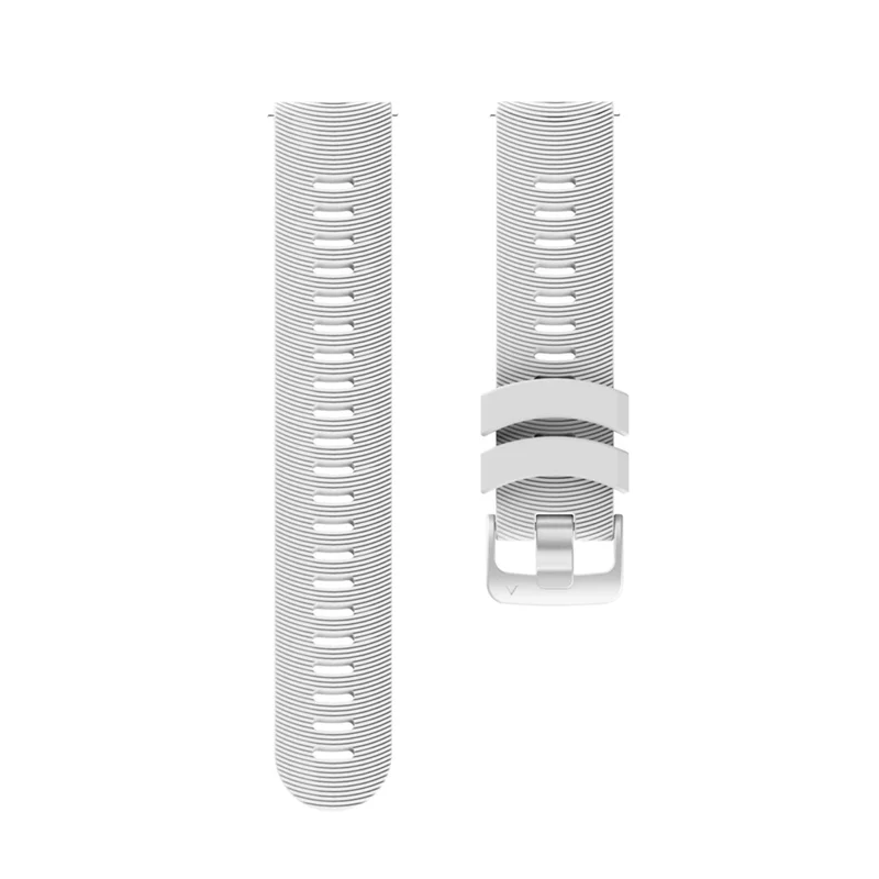 20 mm utbytbar silikonarmband till smartklocka för Garmin Forerunner 245 – Vit