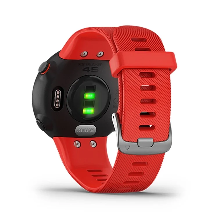 Silicone Smart Watch Replacement Strap for Garmin Forerunner 45 - Red