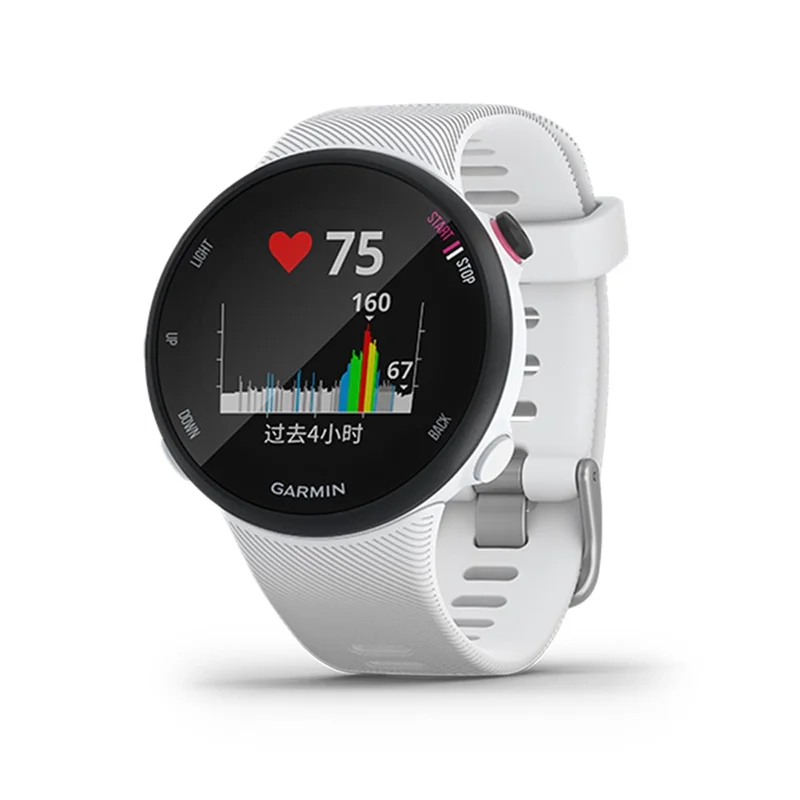 Silicone Smart Watch Replacement Strap for Garmin Forerunner 45 - White