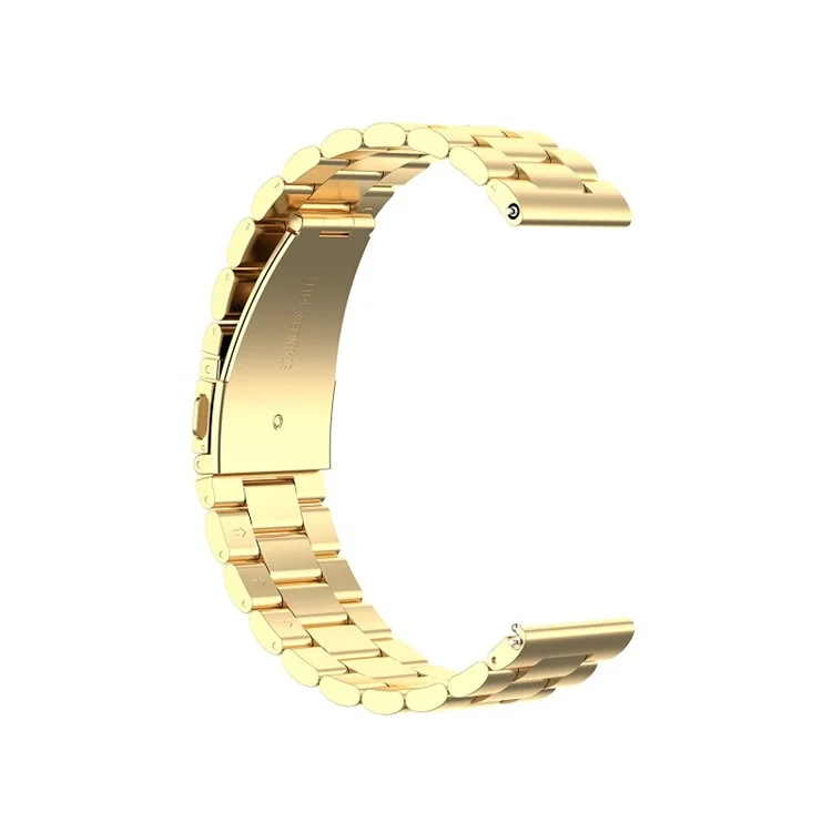 22mm Stainless Steel with Butterfly Buckle 3-bead Watch Band for Huawei Honor Magic Watch 2 46mm/Honor Magic/Honor Magic Dream - Gold