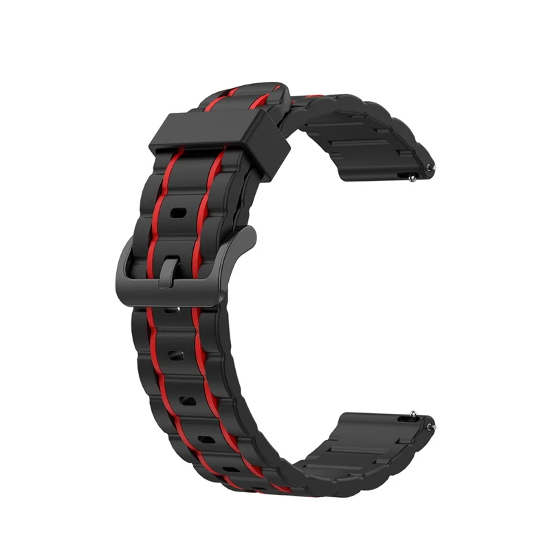 Wavy Textured Silicone Watch Band Strap for Fitbit Versa/2/Lite - Red