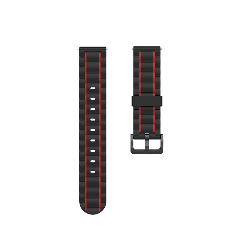 Wavy Textured Silicone Watch Band Strap for Fitbit Versa/2/Lite - Red