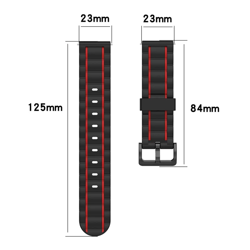 Wavy Textured Silicone Watch Band Strap for Fitbit Versa/2/Lite - Red