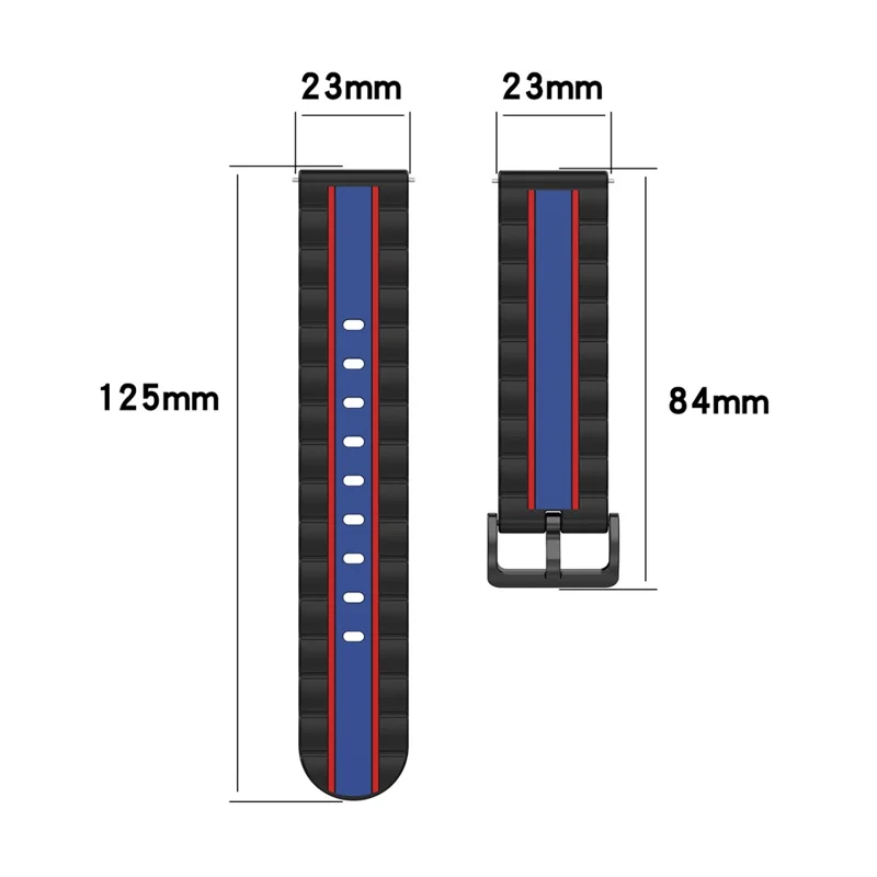 Wavy Square Textured Silicone Watch Band Strap for Fitbit Versa/2/Lite - Black/Red/Yellow