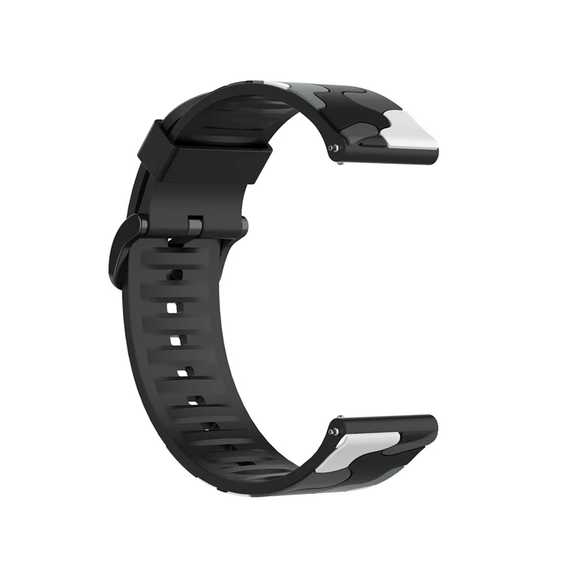 Camouflage Skin Silicone Watch Band for Fitbit Versa 2/Versa Lite - Black