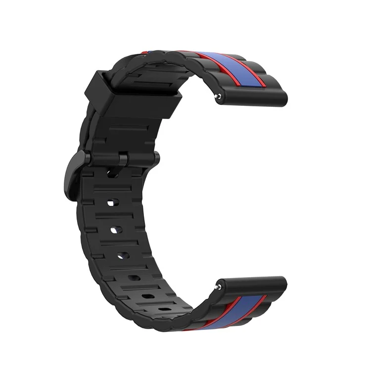 20mm Wavy Square Textured Silicone Watch 20mm para Samsung Galaxy Watch6 / Watch6 Classic Active R500 / Active2 / Watch 42mm / S2 Classic - Preto / Vermelho / Azul