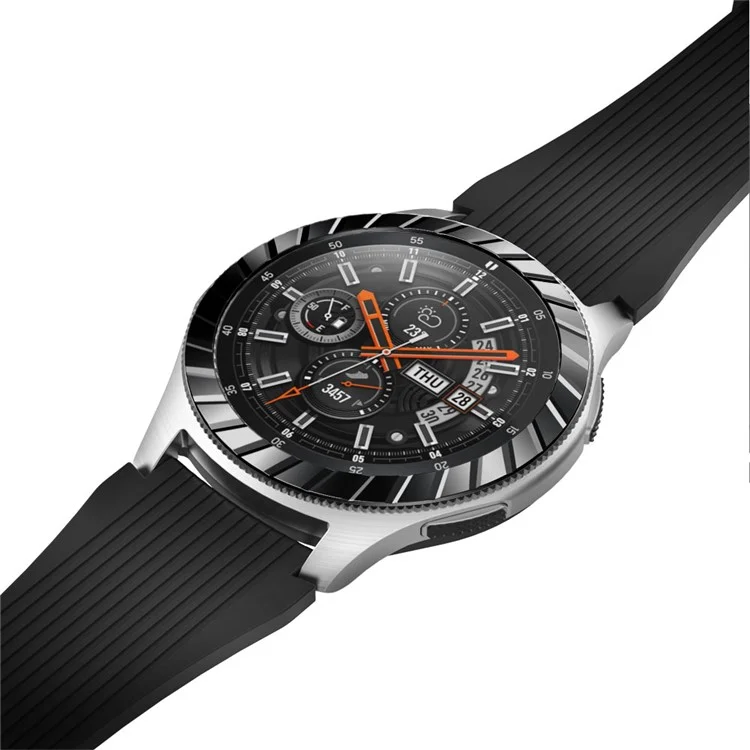 22mm Anti -scratch -metal -smartwatch -zifferblasring [G -typ] Für Samsung Galaxy Watch 46 mm - Schwarz