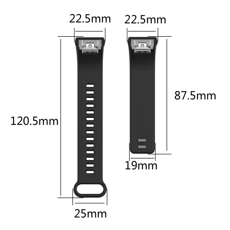 Silikon Smart Watch Band Strap-Ersatz Für Amazfit Cor A1702 - Schwarz