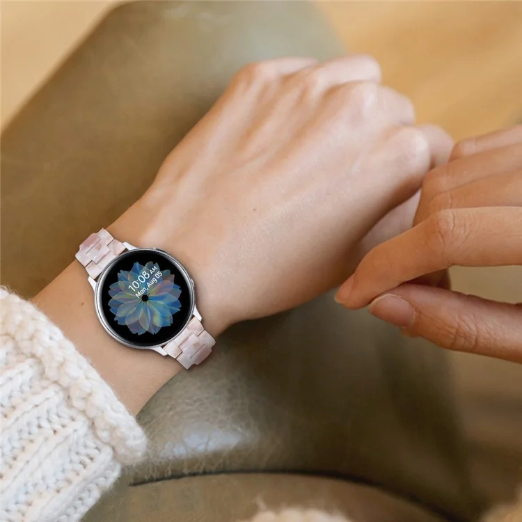 20 -миллиметровая Смоляная Полоса Для Samsung Galaxy Watch 42mm/Galaxy Active - Розовый/белый