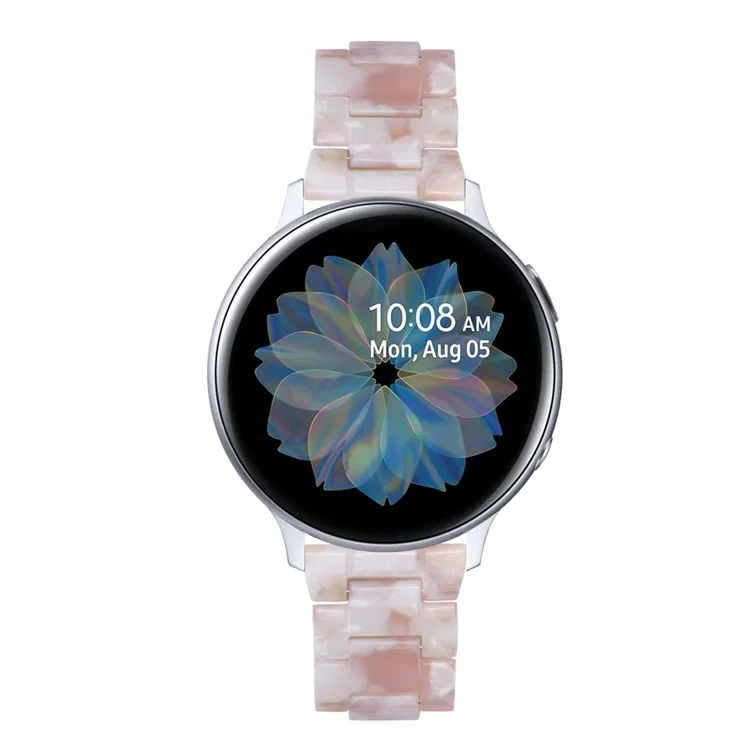 20mm Harz Uhrenband Für Samsung Galaxy Watch 42mm/Galaxy Active - Rosa/weiß