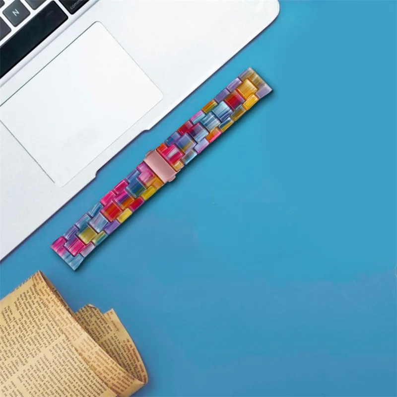 20mm Resin Watch Band for Samsung Galaxy Watch 42mm/Galaxy Active - Rainbow